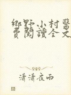 乡野小村医文免费阅读全文