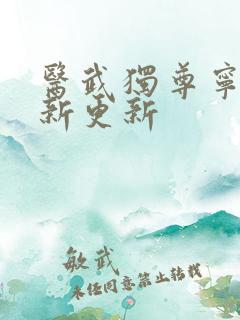 医武独尊宁天最新更新