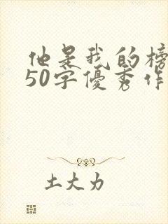 他是我的榜样450字优秀作文