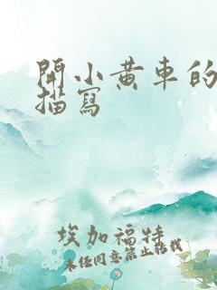 开小黄车的细腻描写