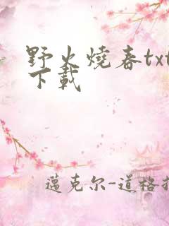 野火烧春txt下载