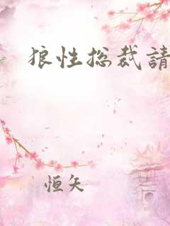 狼性总裁请温柔