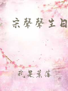 宋声声生日