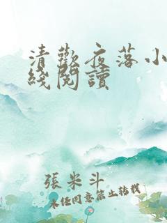 清欢夜落小说在线阅读