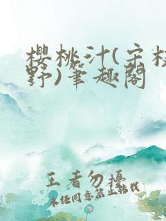 樱桃汁(宋枝江野)笔趣阁