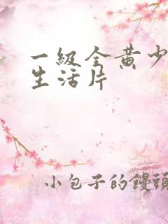 一级全黄少妇色生活片