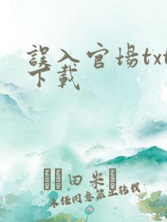 误入官场txt下载