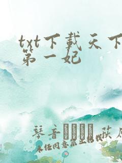 txt下载天下第一妃