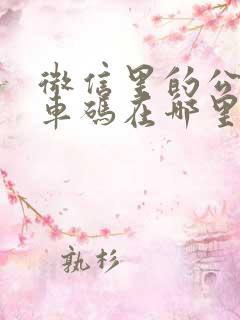 微信里的公交乘车码在哪里