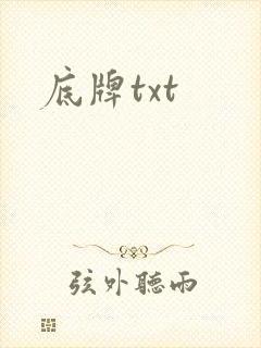 底牌txt