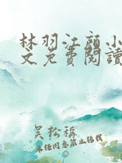 林羽江颜小说全文免费阅读最新章节