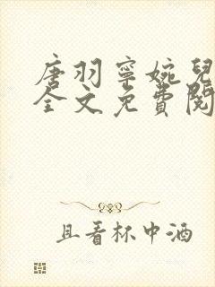 唐羽宁婉儿小说全文免费阅读