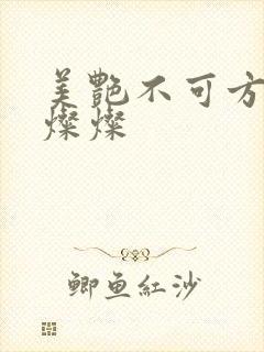 美艳不可方物耿灿灿