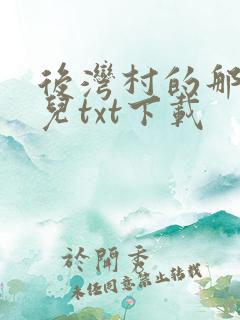后湾村的那些事儿txt下载