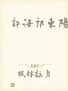 许洛祁东阳