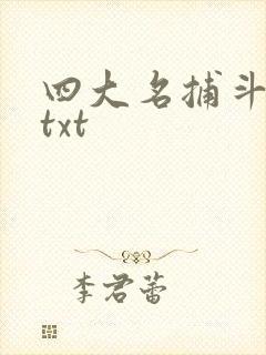四大名捕斗将军txt