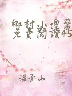 乡村小傻医小说免费阅读453章