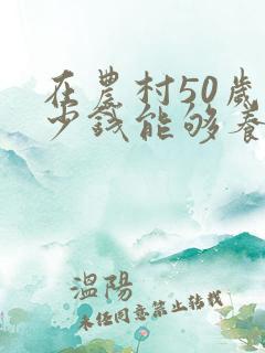 在农村50岁多少钱能够养老