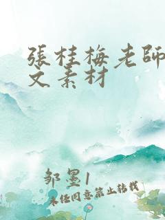 张桂梅老师的作文素材