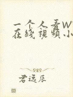 一个人看WWW在线视频小说
