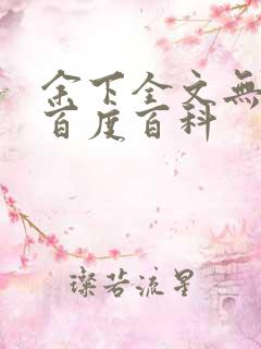余下全文无防盗百度百科