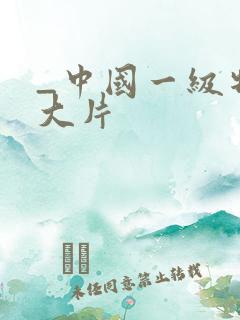 _中国一级特黄大片