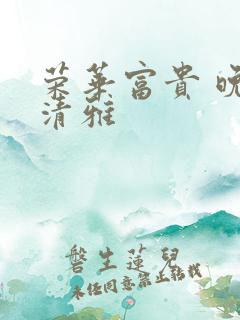 荣华富贵 晚歌清雅