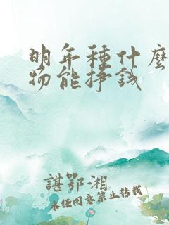 明年种什么农作物能挣钱