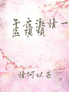 午夜激情一区二区视频