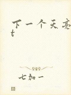 下一个天亮txt