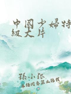中国少妇特黄一级大片