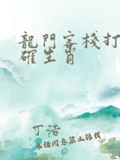 龙门客栈打一准确生肖