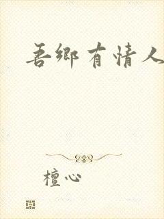 吾乡有情人小说