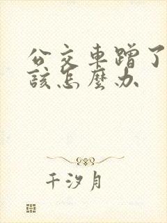 公交车蹭了我应该怎么办