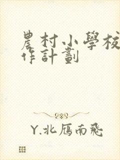 农村小学校长工作计划