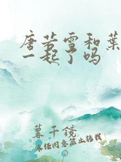 唐若雪和叶凡在一起了吗