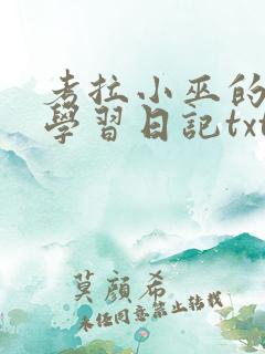 考拉小巫的英语学习日记txt
