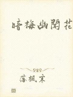 暗梅幽闻花