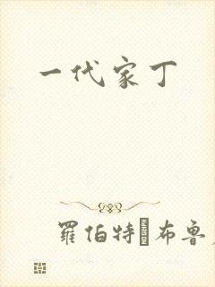一代家丁