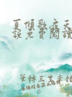 夏倾歌夜天承小说免费阅读