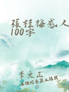 张桂梅感人事迹100字