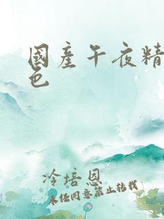 国产午夜精品黄色
