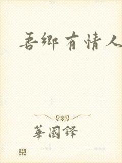 吾乡有情人小说