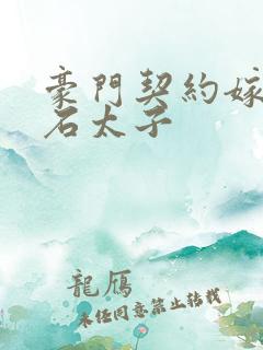 豪门契约嫁给钻石太子