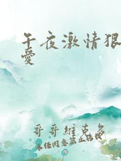 午夜激情狠狠的爱