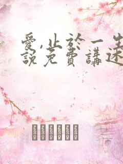 爱,止于一生小说免费讲述