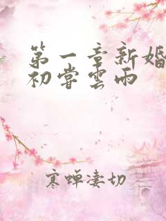 第一章新婚少妇初尝云雨
