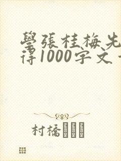 学张桂梅先进心得1000字文章