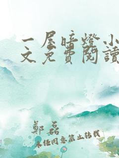 一屋暗灯小说全文免费阅读