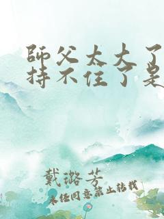 师父太大了我坚持不住了是什么歌